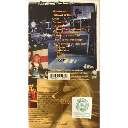 NIRVANA LIVE TONIGHT SOLD OUT VHS VIDEOTAPE 15 SONGS About A Girl Love Buzz +