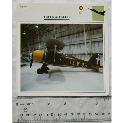Fiat CR.42 Falco - Italy - Fighter - Collectors Club Card