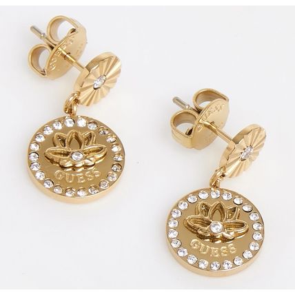 GUESS Gold Tone Lotus Drop Earrings NEW (RARE & COLLECTABLE)