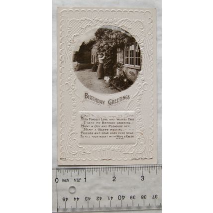 1915 greetings postcard Birthday Greetings - With Fondest Love & Wishes True