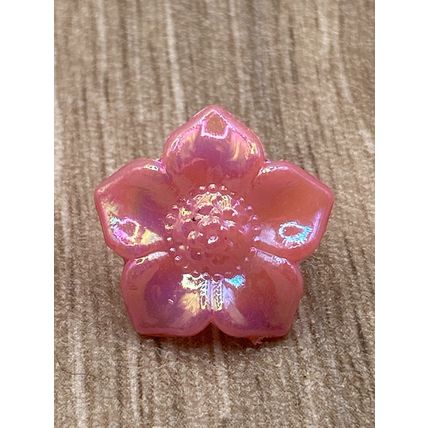 17mm Pink Shank Buttons ABS Flower Cardigans Crochet knitting Sewing Crafts