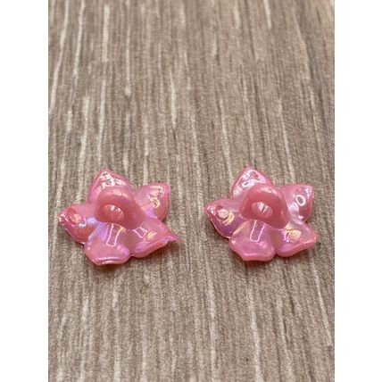 17mm Pink Shank Buttons ABS Flower Cardigans Crochet knitting Sewing Crafts