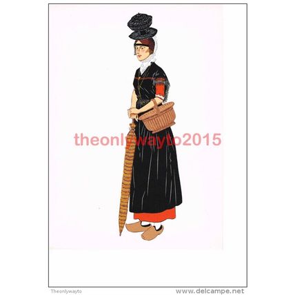Bresse, Woman from Region of Louhans, Costume, Book Illustration (Print), c1939