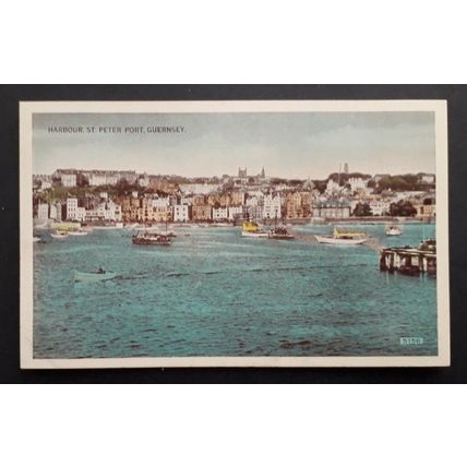 Guernsey - Harbour, St Peter Port - modern postcard (Constance)