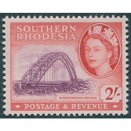 Southern Rhodesia 1953 2s purple & scarlet SG87 unused