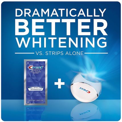 Crest 3D Whitestrips with Light, Whitestrips 3D White, Teeth Whitening Strip Kit