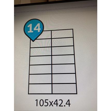 Qty 3388 Sticky Laser Labels 14 per sheet Inkjet Printer 105 x 42.3mm White page
