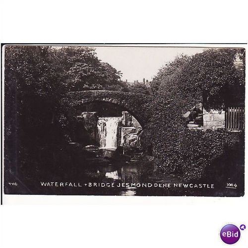 old postcard - Newcastle, Jesmond Dene Bridge RP