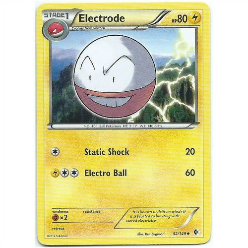 Pokemon Black & White Boundaries Crossed - #52/149 - Electrode