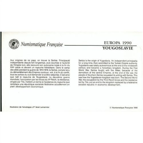 Yugoslavia FDC 1990 - SG 2616-2617 - Europa Post Office Buildings x 2 covers