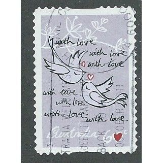 AUS 2012 60c (S/A) 'PAIR OF DOVES' FINE USED (EBID36-347)