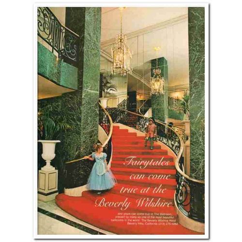 beverly wilshire hotel 1977 fairytales come true ballroom vintage ad