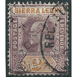 Sierra Leone 1905 SG89 2d Dull Purple & Brown-Orange Good/Fine Used . . ..