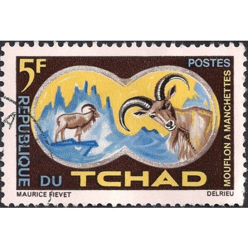 CHAD, MAMMAL, Barbary sheep, brown 1965, 5 F