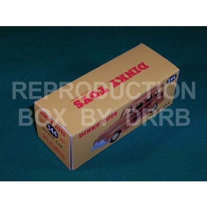 Dinky #344 (27f) Estate Car (Plymouth) (grey / red) - Reproduction Box by DRRB