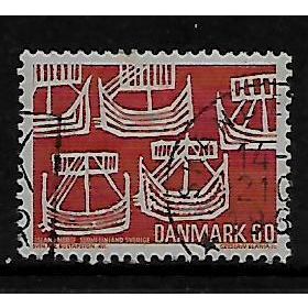 DENMARK 1969 COUNTRIES UNION 60 ORE RED VIKING SHIPS SG 499 FINE USED