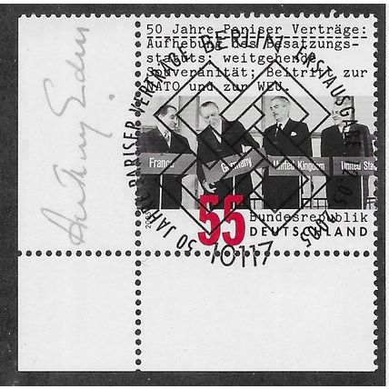 GER 2005 55c 50TH ANN OF PARIS TREATIES '(CORNER MARGIN) FINE USED (EBID75-393)