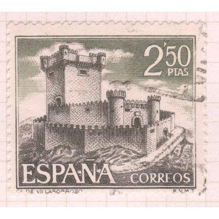 Spain 1968 - 2.50p reddish brown - Sobroso Castle, Villasobroso, Galicia - used