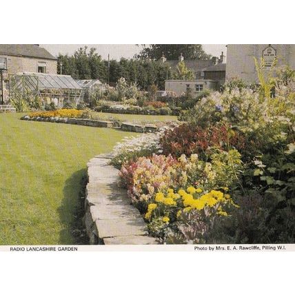 Radio Lancashire Garden Vintage Postcard