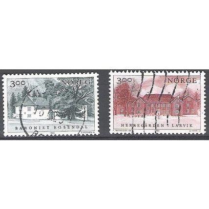 Norge 1989 Michel 1033 - 1034 O Cote (2013) 0.60 Euro Manoirs Cachet rond