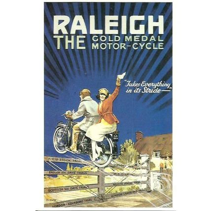 Advertising RALEIGH MOTOR CYCLE Postcard (Mayfair BB 675)
