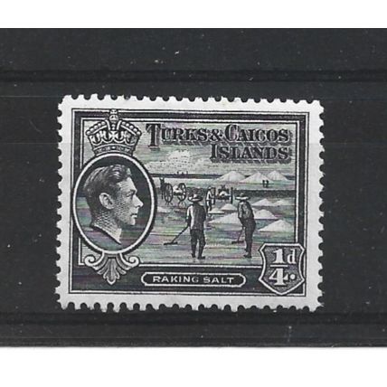 Turks&Caicos.SG194 1/4d Raking Salt (Black).Mounted Mint.Aug24b