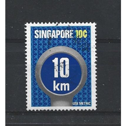 Singapore.SG343 10c 10 Kilometre Marker.Fine Used.Jun25