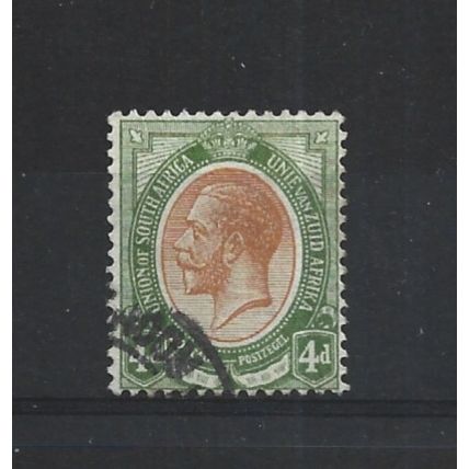 SouthAfrica.SG10 4d Orange-Yellow and Olive-Green.Fine Used.Aug25c