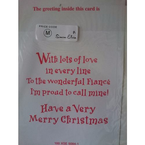 Large Christmas Cards - For My Fiance