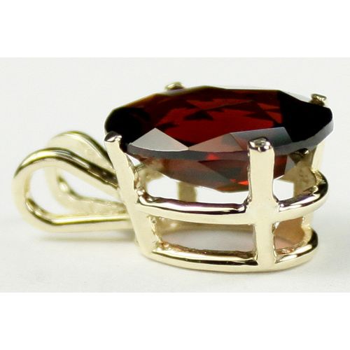 Mozambique Garnet, 14KY Gold Pendant, P004