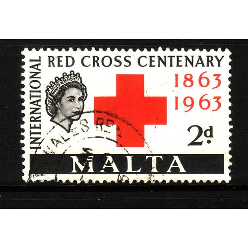 MALTA 1963 SG 312 2d RED CROSS FINE USED #6