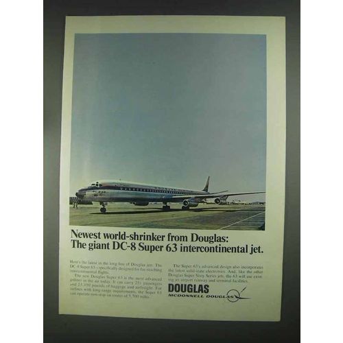1967 McDonnell Douglas DC-8 Super 63 Jet Ad
