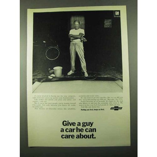 1969 Chevrolet Car Ad - Car He Can Care About