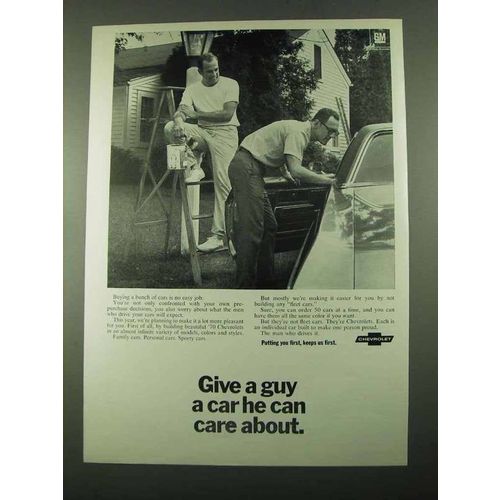 1969 Chevrolet Car Ad - A Car He Can Care About