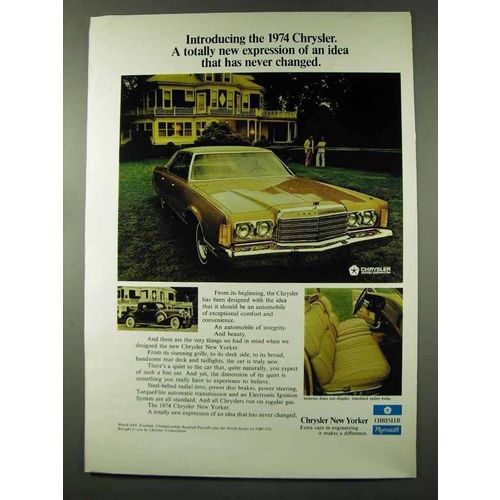 1974 Chrysler New Yorker Ad - New Expression