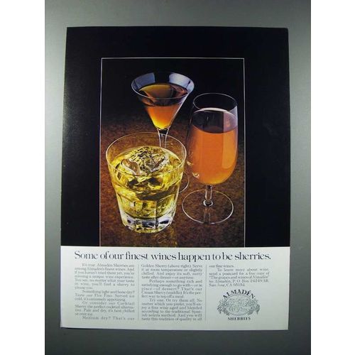 1978 Almaden Sherry Ad - Some of Our Finest Wines