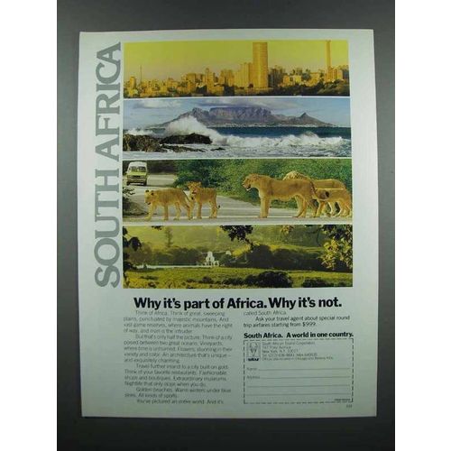 1983 South Africa Tourism Ad - Why It's Part of Africa
