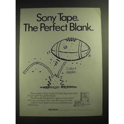 1983 Sony Audio and Video Tapes Ad - Perfect Blank