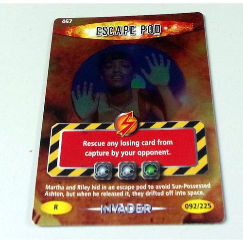 DOCTOR WHO<>BATTLES IN TIME TRADING CARD<>ESCAPE POD<>CARD # 467