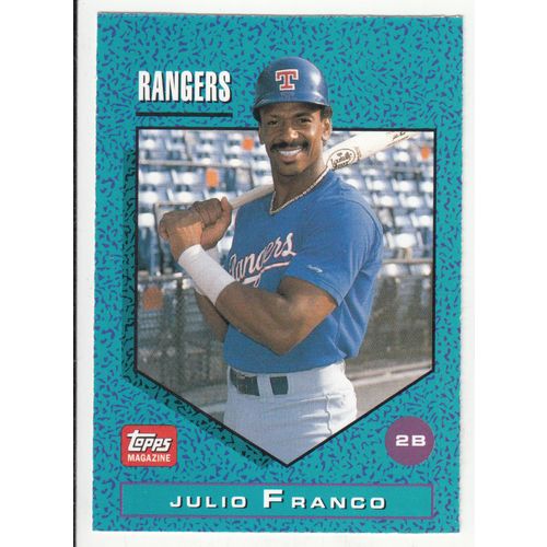 1992 Topps Magazine baseball TM70 Julio Franco insert card –NM- Rangers