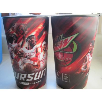 2 Houston Rockets Souvenir Cups Large Stadium Tumblers 50 Seasons Holographic