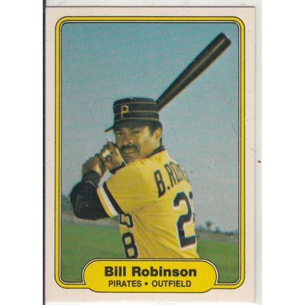 1982 Fleer baseball card 494 Bill Robinson– Pirates