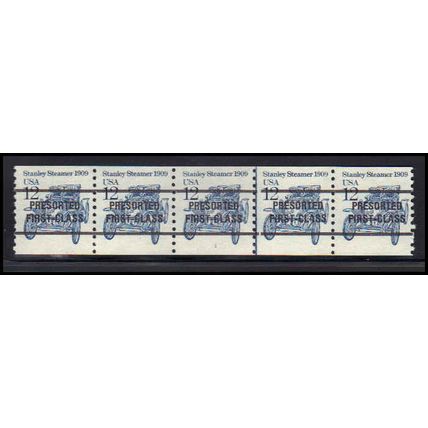 2132a 12c Stanley Steamer Fine MNH Dry Gum PNC 1/5 Line Gap X2028