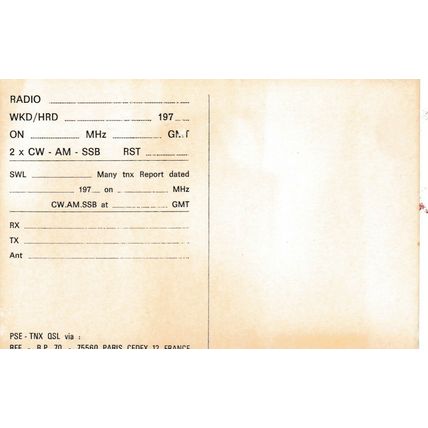 Paris Radio Ham Postcard unused VGC