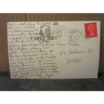 ST. NICHOLAS CHURCH, PEVENSEY, Sussex used vintage postcard J. Salmon 1970 pm =