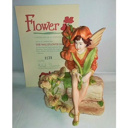 DANBURY MINT,CICELY MARY BARKER, FLOWER FAIRIES, WALLFLOWER FAIRY, 1988. Mint.