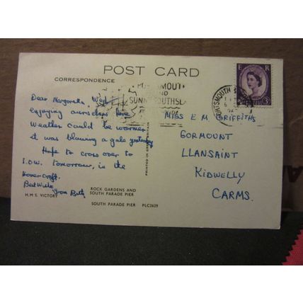multiview, PORTSMOUTH & SOUTHSEA used vintage postcard 1967 pm =