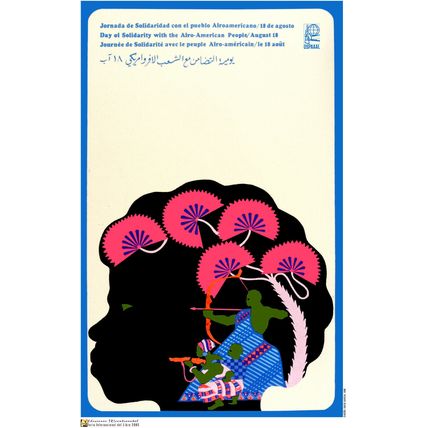 Political OSPAAAL POSTER.Afro-American Civil Rights.African Roots Revolution.am2