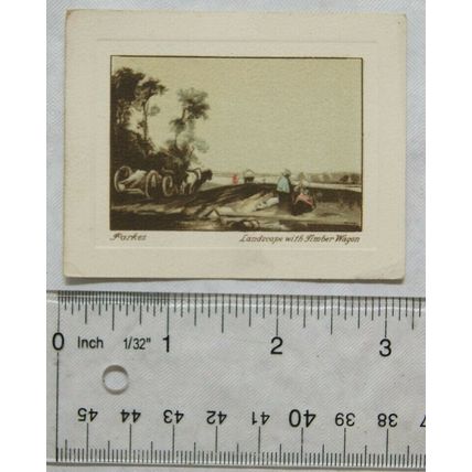 1926 De Reszke Art Treasures No. 32 Landscape with Timber Wagon