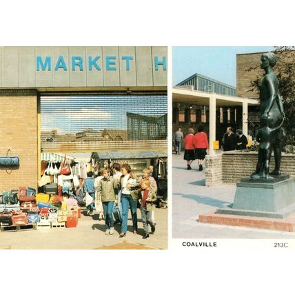 Luggage Baggage Market Trader Handbags Coalville Leicester Postcard